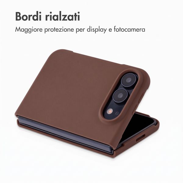 Accezz Cover in silicone liquido con MagSafe Apple iPhone Duo - New Tea Brown