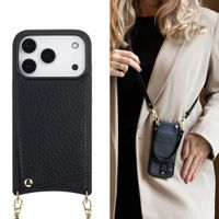 Selencia Cover per telefono Nova con cordino e portacarte Apple iPhone 17 Pro - Nero