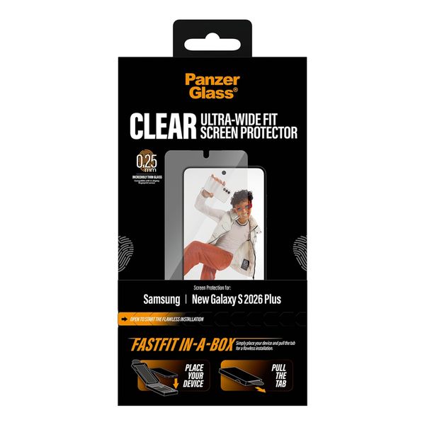 PanzerGlass Vetro temperato Ultra Wide Fit FastFit in-a-box Samsung Galaxy S26 Plus
