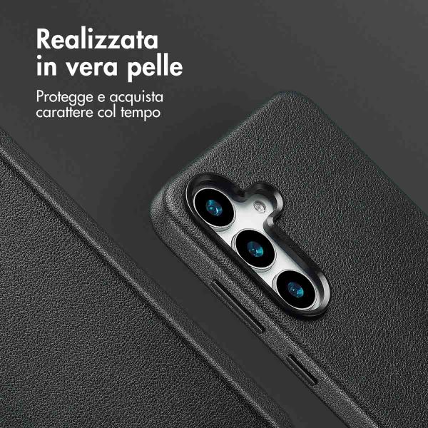 Accezz Cover in Pelle con MagSafe Samsung Galaxy S25 - Onyx Black