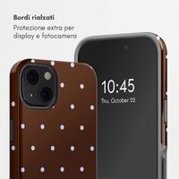 Selencia Cover posteriore Vivid con MagSafe Apple iPhone 13 - Happy Dots Chocolate