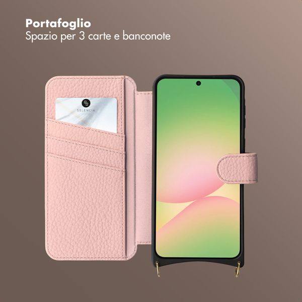 Selencia Cover Riva con MagSafe e cordino Samsung Galaxy A57 (5G) - Old Pink