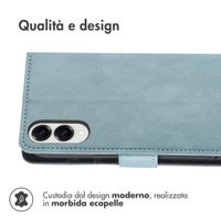 imoshion Cover a libro di Lusso Samsung Galaxy S25 Edge - Azzurro