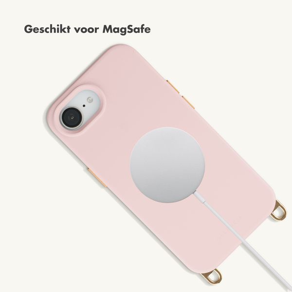 Selencia Rivièra MagSafe Backcover met afneembare haakjes Apple iPhone 17e / 16e - Sorbet Pink