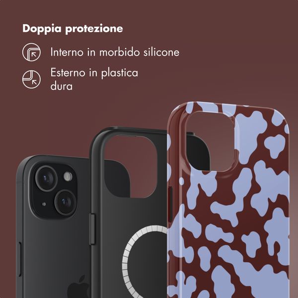 Selencia Cover posteriore Vivid con MagSafe Apple iPhone 15 - Moo'd Lavender Glow