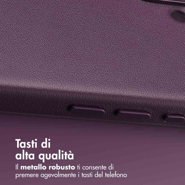 Accezz Cover in Pelle con MagSafe Apple iPhone 16 - Heath Purple