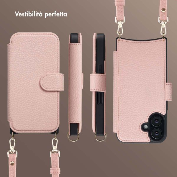 Selencia Cover Riva con MagSafe e cordino Apple iPhone 16 - Old Pink