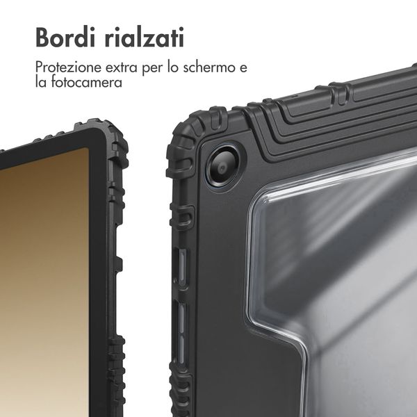 Accezz Libreria a tre ante robusta Samsung Galaxy Tab A9 Plus - Blu scuro