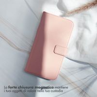 Selencia Cover a libro in vera pelle Apple iPhone 14 Pro - Dusty Pink