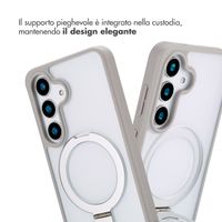 Accezz Cover con anello e supporto con MagSafe Samsung Galaxy S25 - Grigio