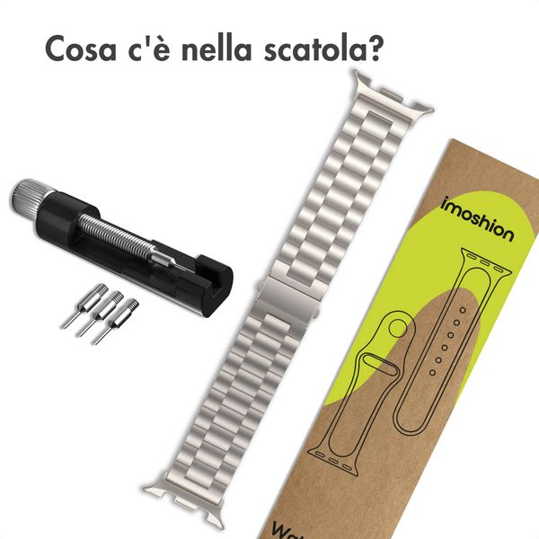 imoshion Cinturino in acciaio Samsung Galaxy Watch 8 (40/44mm) / Classic (46mm) - Luce stellare