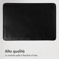 Accezz Cover in pelle per Apple MacBook 15 pollici - Laptopsleeve - Nera