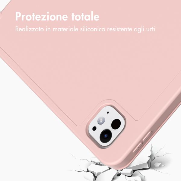 Accezz Cover a libro in silicone Smart Apple iPad Pro 11 (2025) M5 / (2024) M4 - Rosa