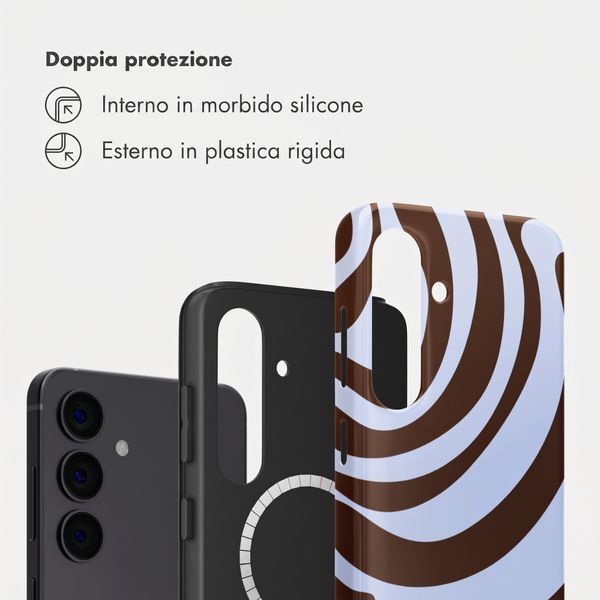 Selencia Cover posteriore Vivid con MagSafe Samsung Galaxy S24 - Dream Swirl Chocolate