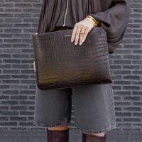 Selencia Cover per laptop Croco 15-16 pollici - Choco Brown