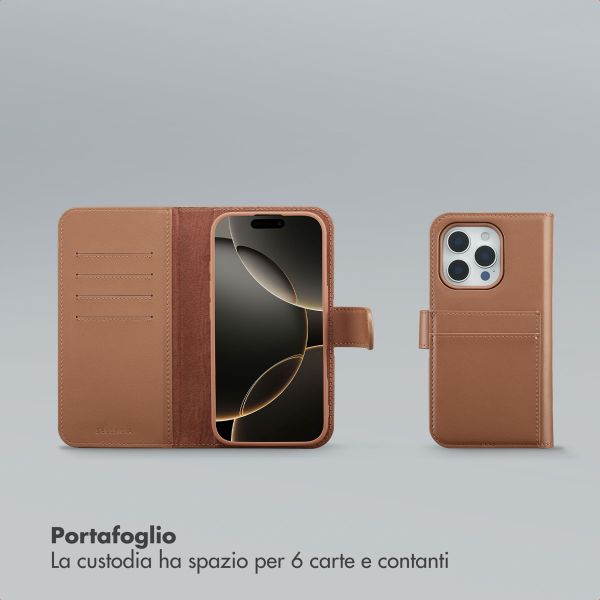 Selencia Libreria rimovibile Olyn con MagSafe Apple iPhone 16 Pro - Marrone