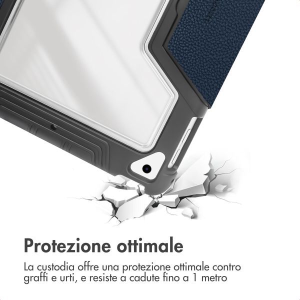 Accezz Libreria a tre ante robusta Apple iPad 9 (2021) 10.2 pollici / iPad 8 (2020) 10.2 pollici / iPad 7 (2019) 10.2 pollici - Blu scuro