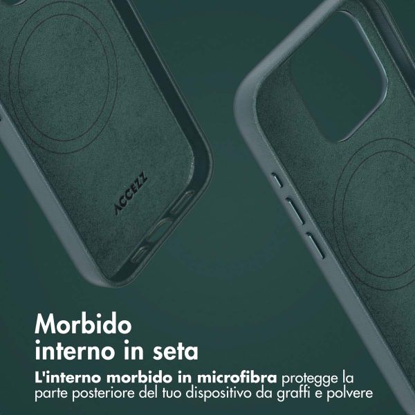 Accezz Cover in pelle 2 in 1 con MagSafe Apple iPhone 15 Pro - Cedar Green