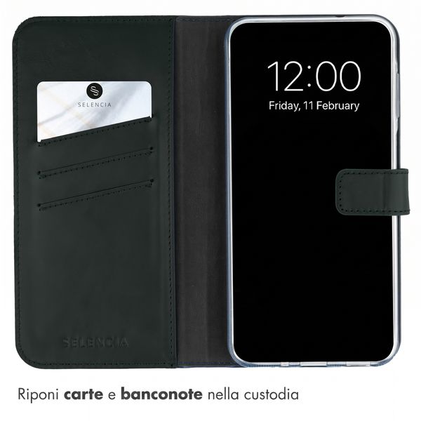 Selencia Cover a libro in vera pelle Samsung Galaxy A27 (5G) - Verde