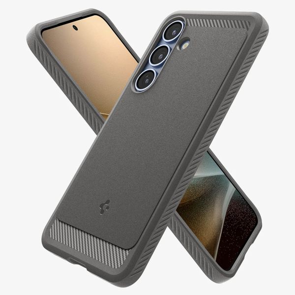 Spigen Cover Rugged Armor con MagSafe Samsung Galaxy S25 - Marble Gray