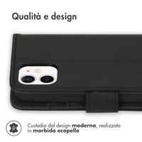 imoshion Cover a libro di Lusso Apple iPhone 12 Mini - Nero