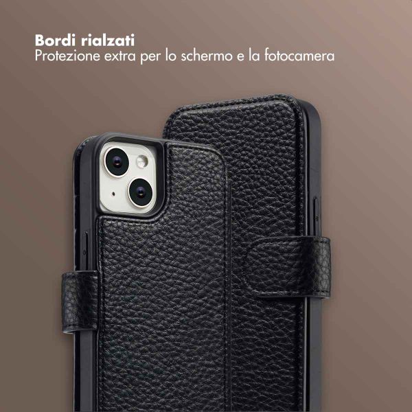 Selencia Cover Riva con MagSafe e cordino Apple iPhone 14 / 13 - Nero