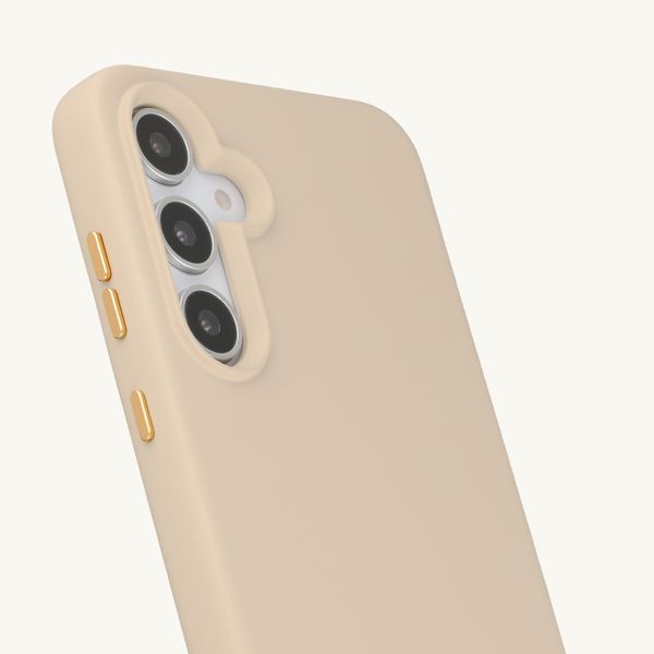Selencia Cover posteriore Rivièra con MagSafe con ganci rimovibili Samsung Galaxy A55 (5G) / A35 - Milky Latte