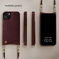 Selencia Cover per telefono Nova con cordino e portacarte Apple iPhone 14 / 13 - Bold Burgundy