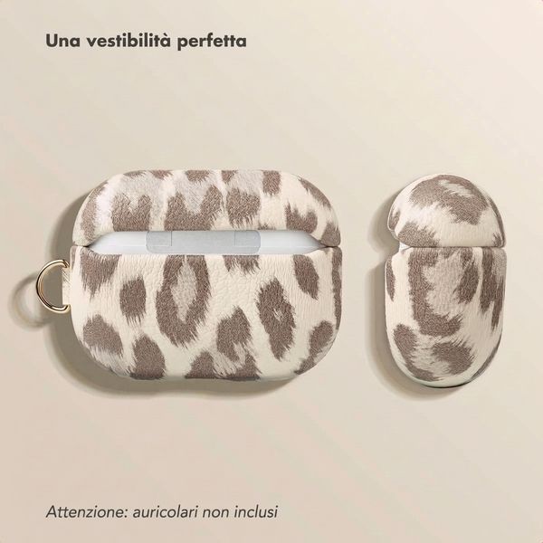 Selencia Cover Sabi stampa pantera  Apple Airpods Pro / Pro 2 - Soft Ivory