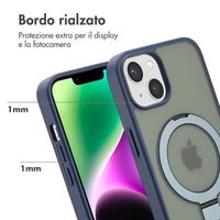 Accezz Cover con anello e supporto con MagSafe Apple iPhone 14 - Blu