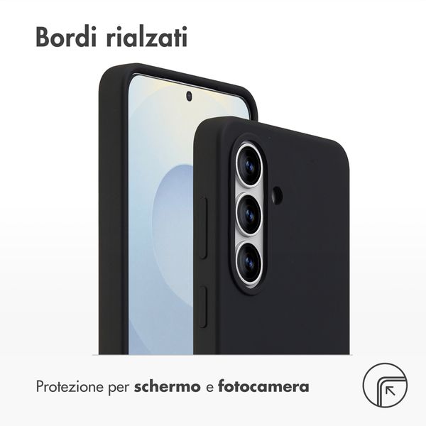 Accezz Cover in silicone liquido con MagSafe Samsung Galaxy S26 - Nero