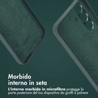 Accezz Cover in pelle 2 in 1 con MagSafe Samsung Galaxy S24 - Cedar Green