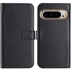 Selencia Cover a libro in vera pelle Google Pixel 9 / 9 Pro - Nero
