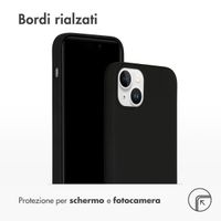 Accezz Cover in silicone liquido con MagSafe Apple iPhone 15 Plus - Nero