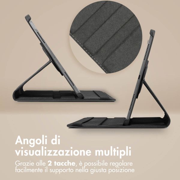 imoshion Cover Girevole a 360° Samsung Galaxy Tab S9 11.0 pollici / S10 Lite / S10 FE / S9 FE 10.9 pollici - Nero