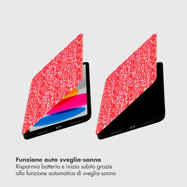 Selencia Cover per tablet Vivid Apple iPad 11 (2025) 11 pollici A16 / iPad 10 (2022) 10.9 pollici - Wild Spots Lipstick
