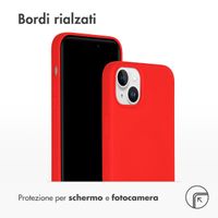 Accezz Cover in silicone liquido con MagSafe Apple iPhone 15 Plus - Rosso