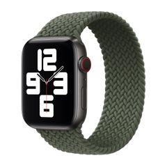 Apple Cinturino Solo intrecciato Apple Watch | 38/40/41/42 mm - Taglia 5 - Inverness Green