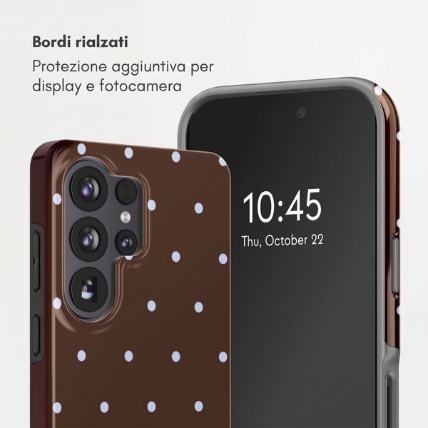 Selencia Cover posteriore Vivid con MagSafe Samsung Galaxy S26 Ultra - Happy Dots Chocolate