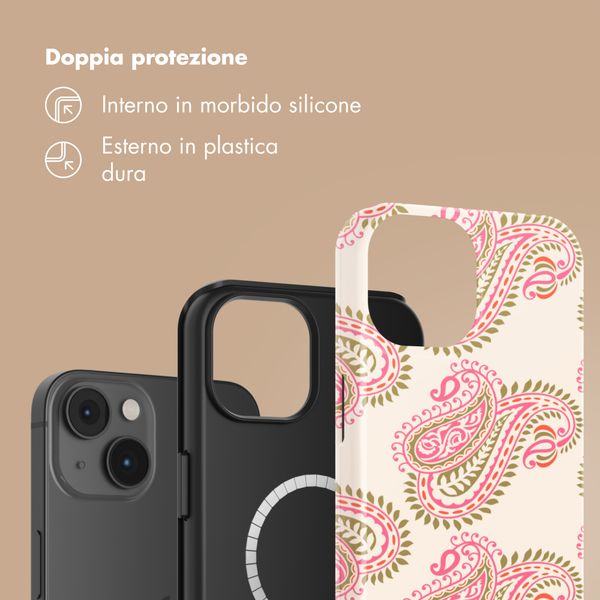 Selencia Cover posteriore Vivid con MagSafe Apple iPhone 14 - Paisley Blush