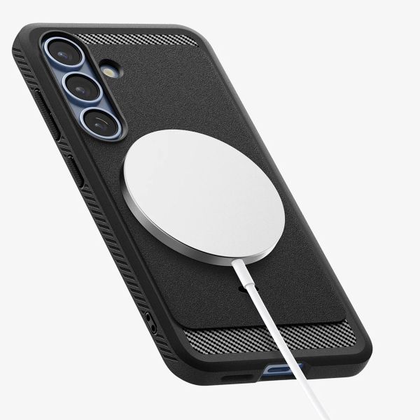 Spigen Cover Rugged Armor con MagSafe Samsung Galaxy S25 Plus - Matte Black