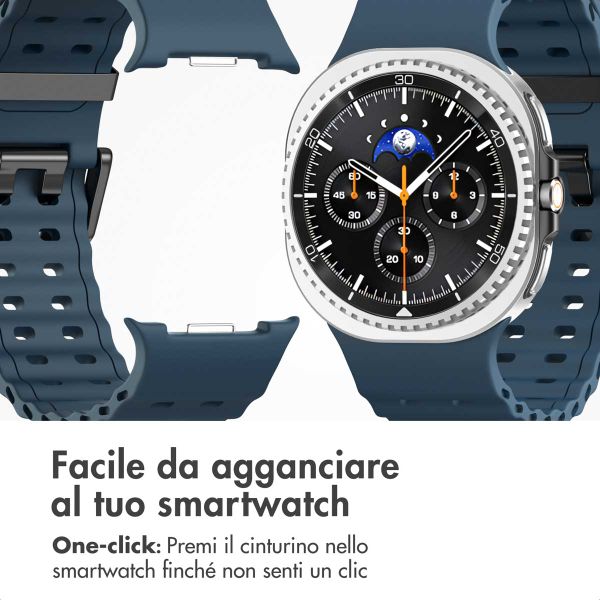 imoshion Cinturino Ocean in silicone Samsung Galaxy Watch 8 (40/44mm) / Classic (46mm) - Blu scuro