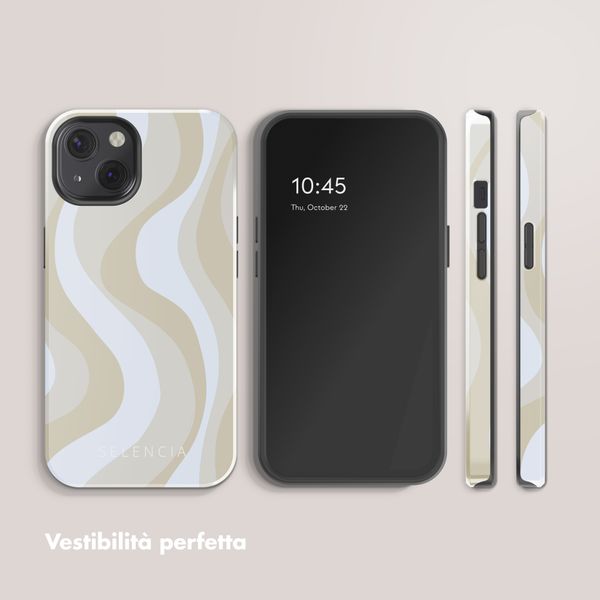 Selencia Cover posteriore Vivid con MagSafe Apple iPhone 13 - Desert Waves Beige
