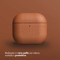 Accezz Cover in vera pelle  Apple Airpods 4 - Cognac
