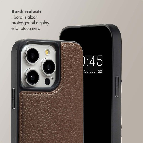 Selencia Cover per telefono Nova con cordino e portacarte Apple iPhone 14 Pro - Mocha Brown