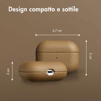 Accezz Cover in vera pelle  Apple Airpods Pro - Taupe