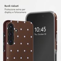Selencia Cover Posteriore Vivid Samsung Galaxy S25 - Happy Dots Chocolate