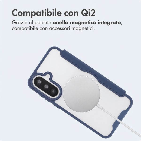 imoshion Bookcase trasparente con MagSafe Samsung Galaxy A37 (5G) - Blu