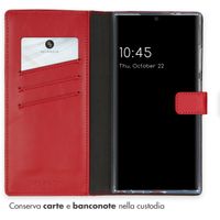 Selencia Cover a libro in vera pelle Samsung Galaxy S24 Ultra - Rosso