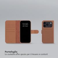 Accezz Cover a libro Edge rimovibile con MagSafe Apple iPhone 18 Pro / 17 Pro - Marrone